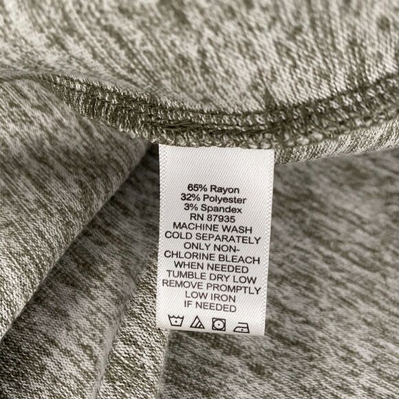 LOGO Lori Goldstein Cardigan Sweater XL Green Open Front Drape Comfy Lounge - Picture 5 of 8